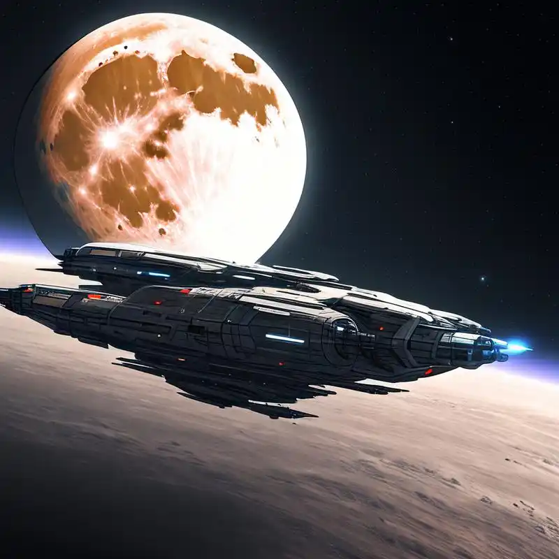 用百度黑科技制作了一幅宇宙飞船,很厉害的样子!#百度ai绘图黑科技