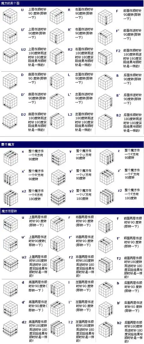 哦米豆腐,玩魔方要学一下字母公式嘛.