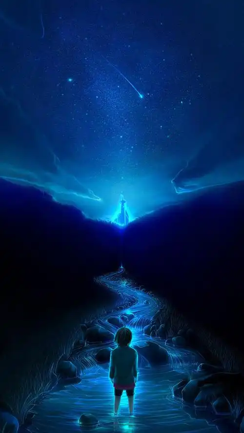 梦幻蓝色h5背景