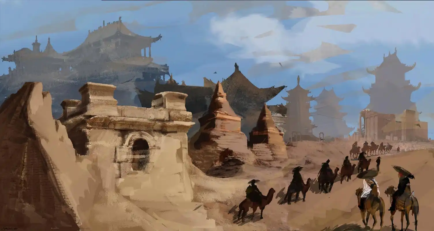 楼兰古国现世|插画|概念设定|阿宝大人归来 - 原创作品 - 站酷 (zcool