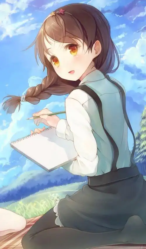 壁纸清新可爱的卡通人物二次元妹妹那个最喜欢呢