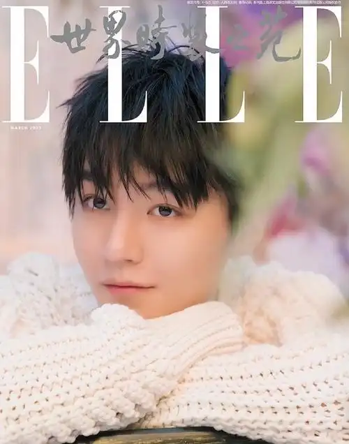 王俊凯镂空白色毛衣造型