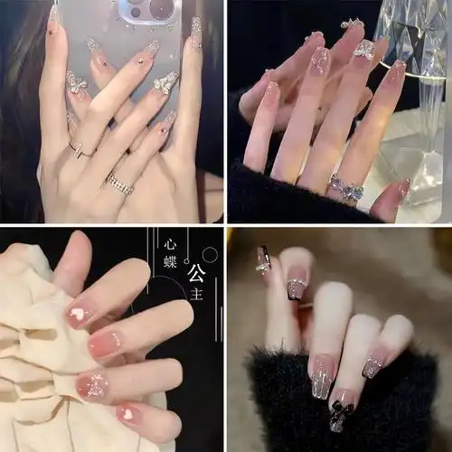 2022新款指甲贴片秋冬穿戴甲短款学生甲片成品穿戴式美甲网红爆款
