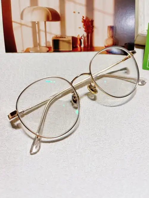 独家眼镜框磨砂金色超好看