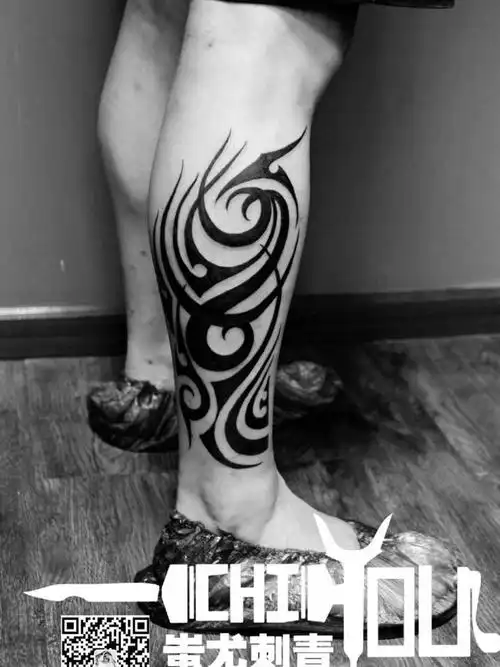 小腿图腾_纹身图案手稿图片_赵宇的纹身作品集