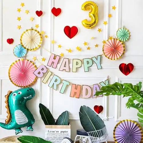 女孩ins_网红ins风宝宝一周岁女孩派对男孩儿童生日装饰场景布置气球