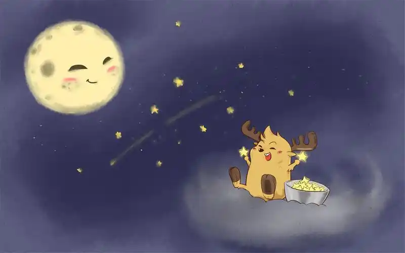 首页 桌面壁纸 卡通动漫 萌萌的鹿小漫可爱原创手绘卡通精美桌面壁纸