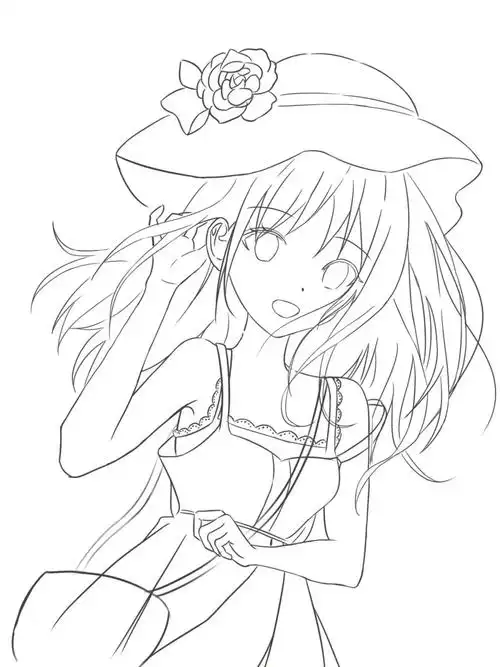 少女线稿  #二次元  #二次元头像  #二次元少女  #自学画画  #手绘