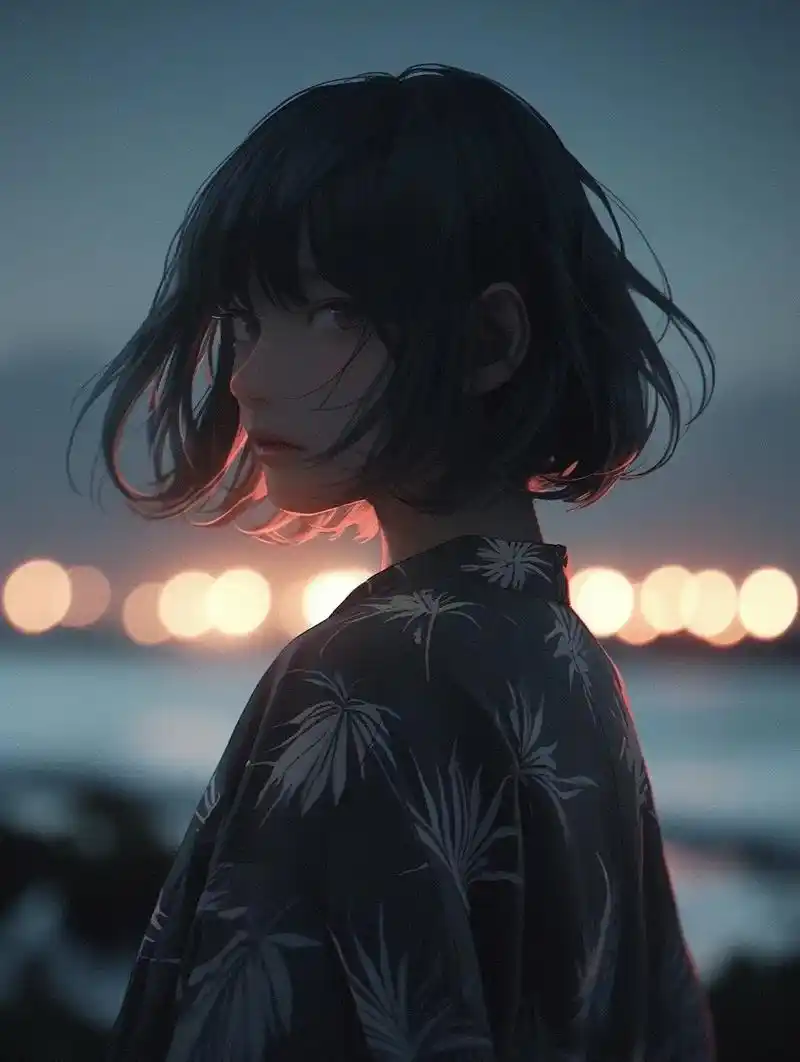 转身向北侧脸还是很美 #ai绘画 #插画 #治愈画风 #优 - 抖音