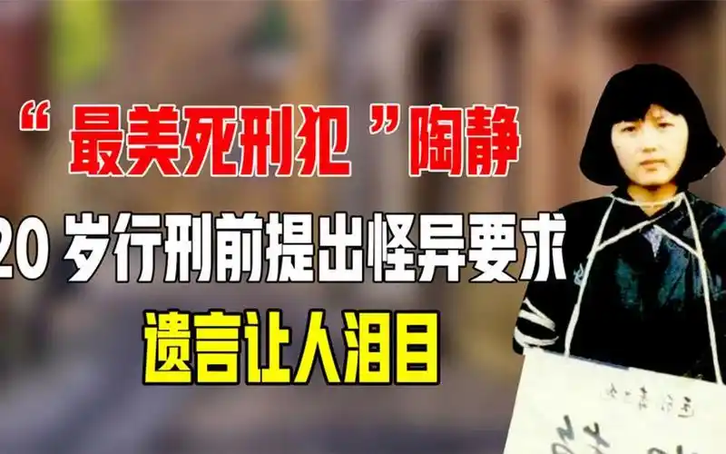 "最美死刑犯"陶静,20岁行刑前提出怪异要求,遗言让人泪目