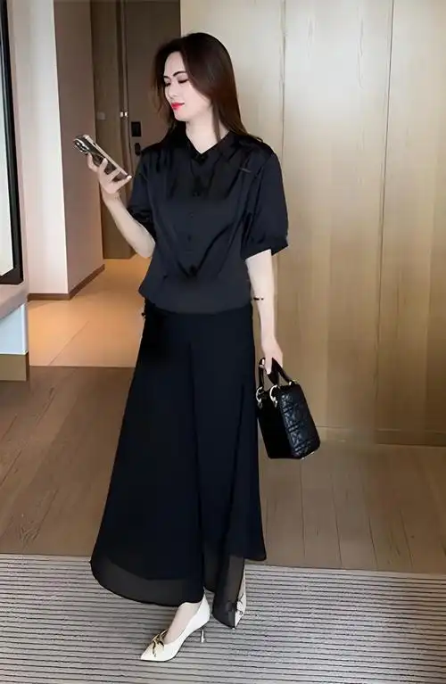 官图 短袖衬衫夏2024今年流行女装漂亮小衫时尚洋气减龄时髦上衣 - 17