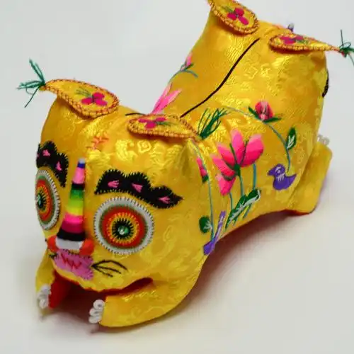 刺绣纯手工双面虎头枕镇宅辟邪老虎枕头宝宝保护神祝福老虎