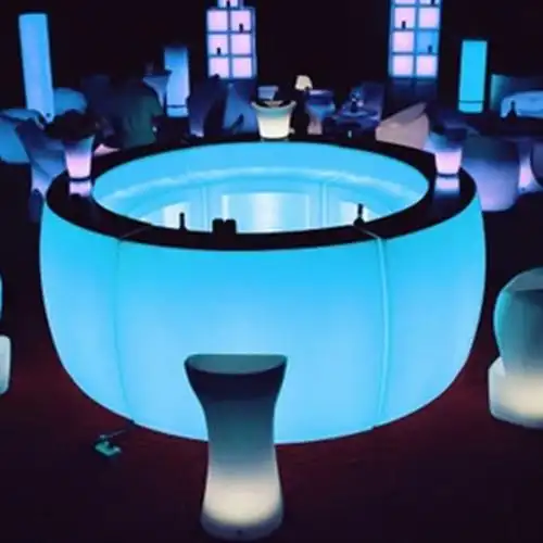 led发光吧台 酒店酒吧酒台 户外发光台创意简约户外家具 遥控七彩