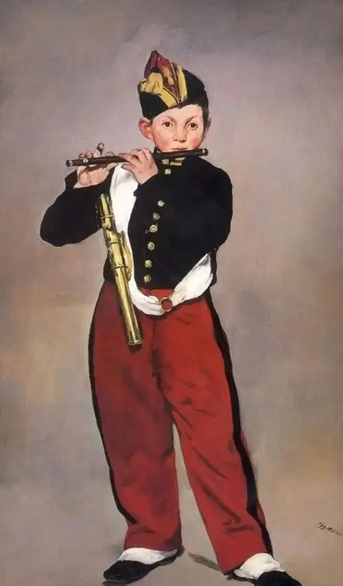 爱德华马奈世界名画吹笛少年
