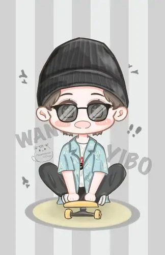 王一博 酷盖 q版 手绘 ()