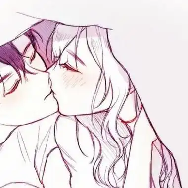 情侣头像一对两张动漫亲吻 动漫情侣亲吻头像2张