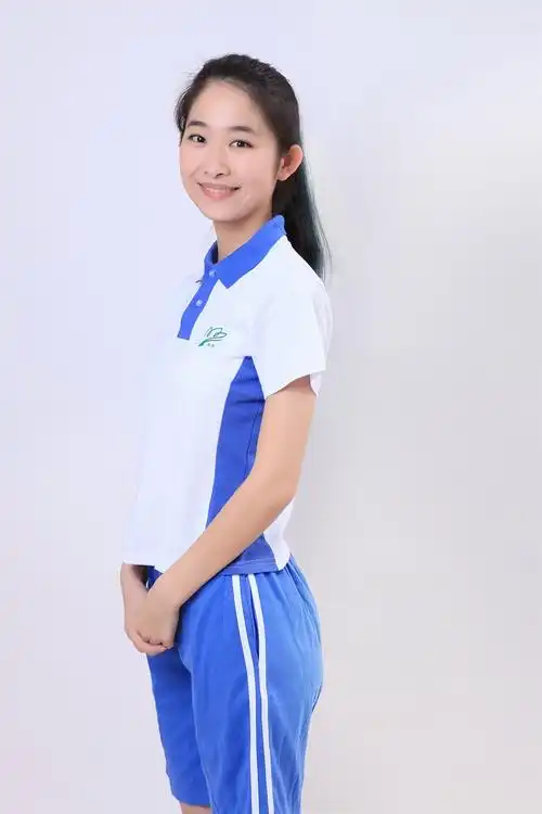 深圳中学生校服,莎臣豹校服,女中学生夏季短袖运动服 短袖上衣 短裤