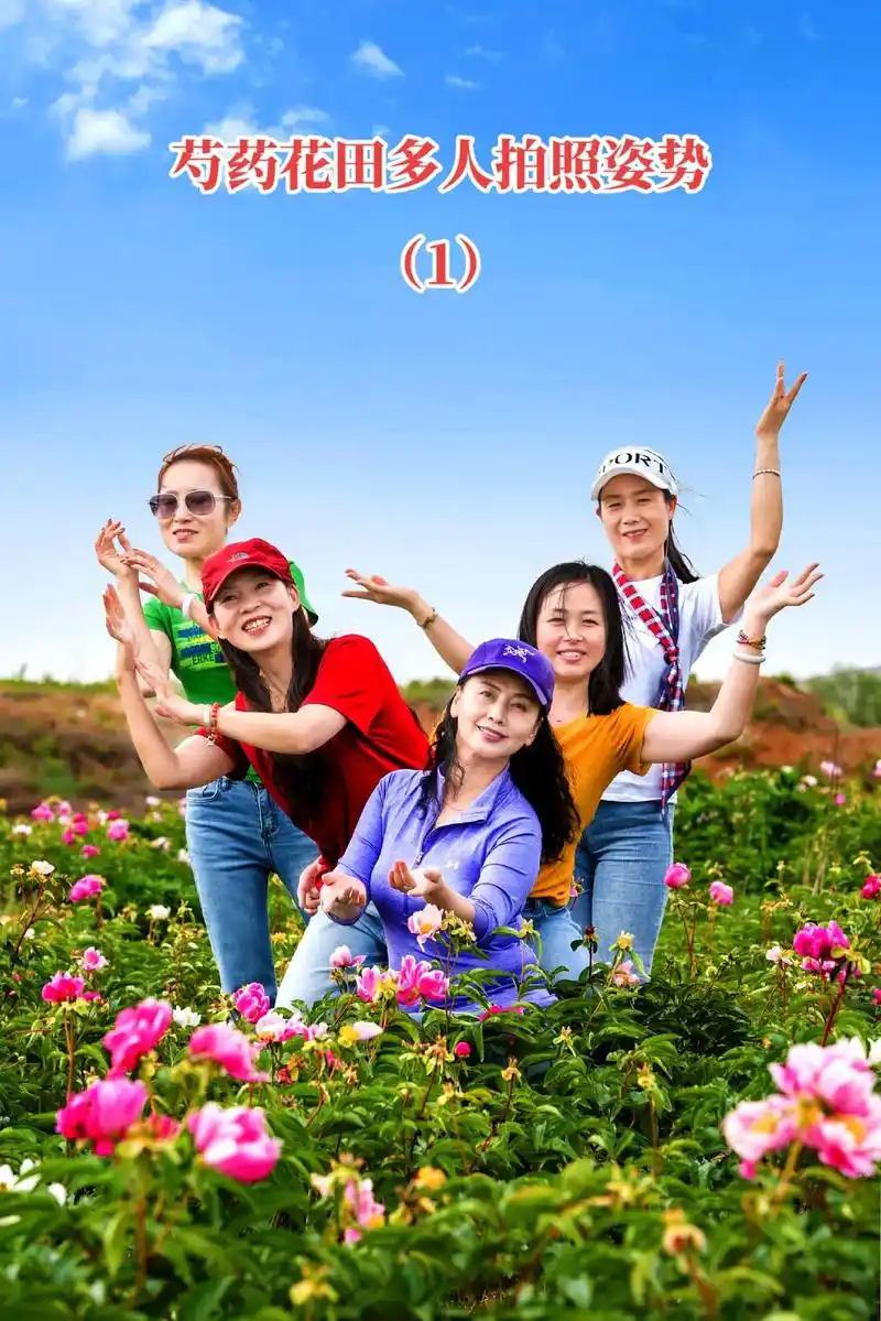 芍药花田8个多人拍照姿势//芍药花快要开了,收集整理了常用的 - 抖音