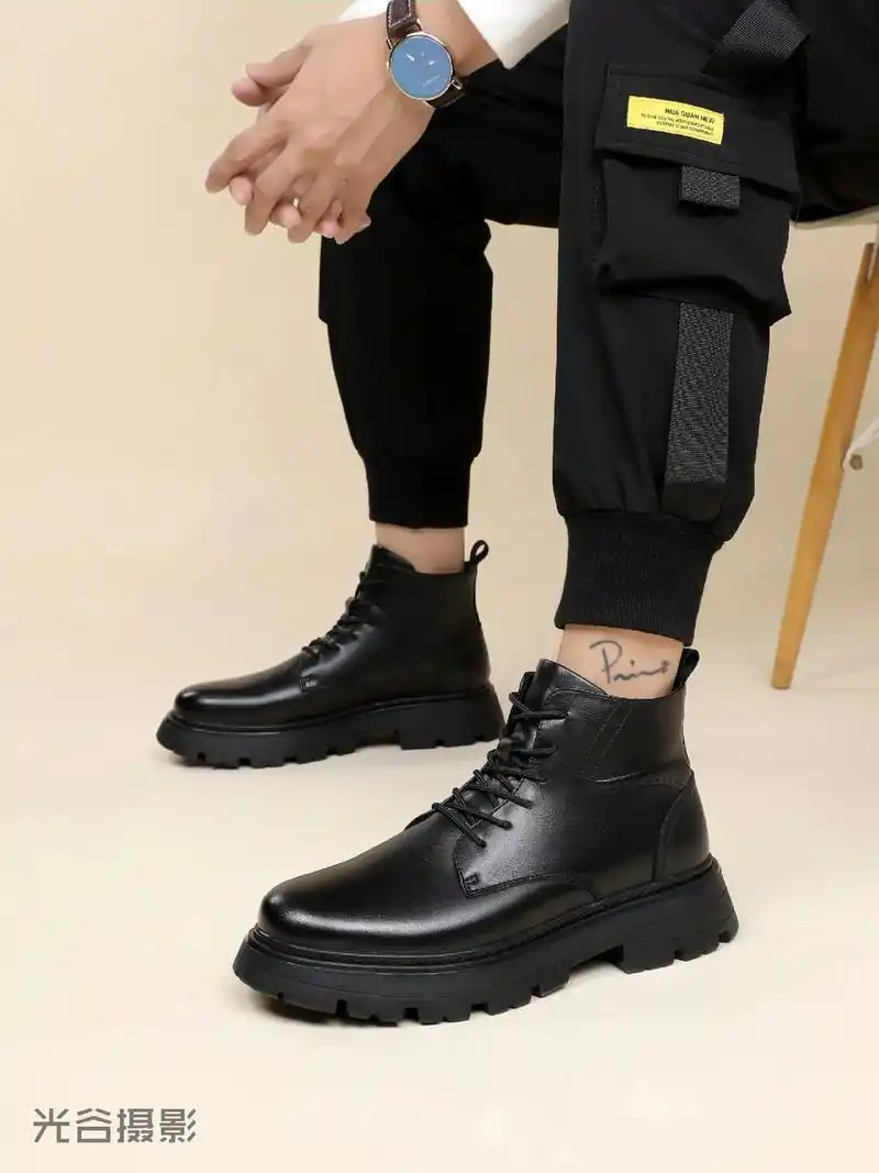 xz017黄色景马丁靴工装靴子男鞋#男鞋 #光谷摄影  - 抖音