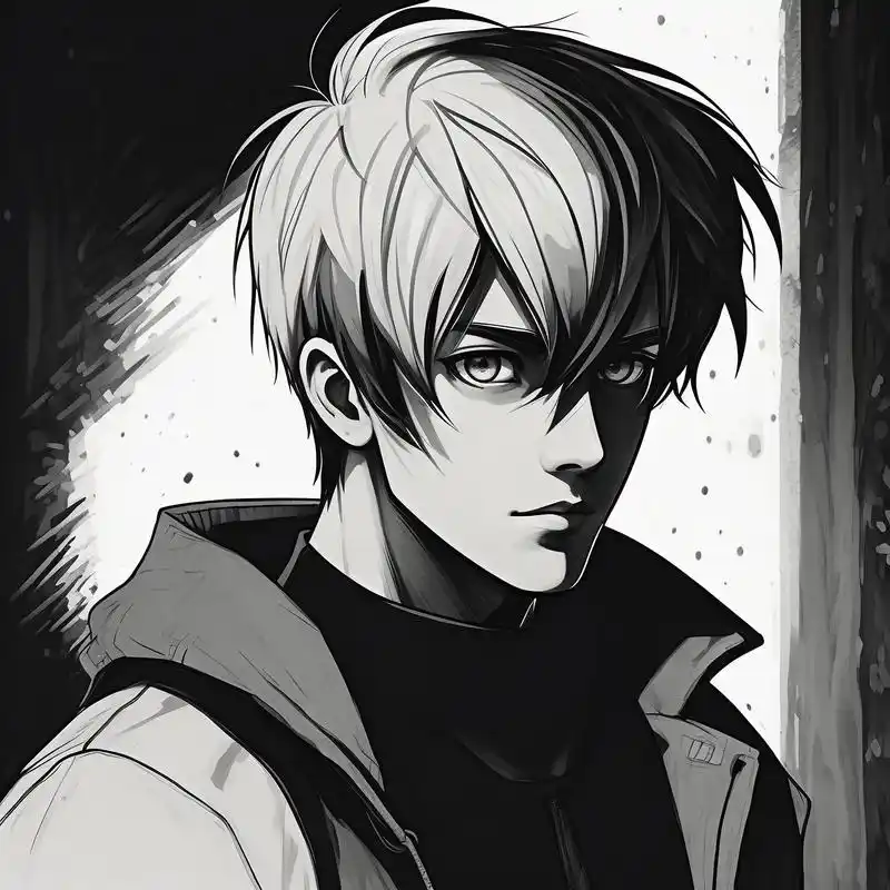 96 酷炫男生黑白素描头像 94 探索男生黑白素描的魅力,为微信头像