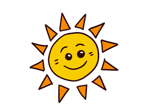 可爱的卡通太阳简笔画