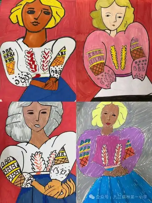 活力一小】学生课堂优秀作品展示67——五年级下册《同一幅画》69