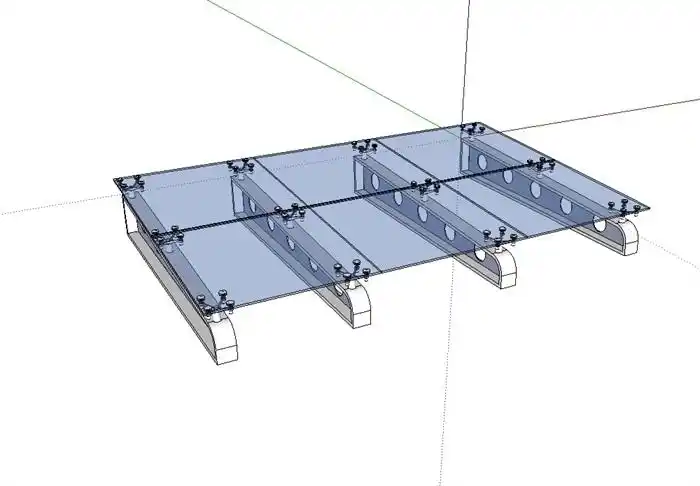 某建筑玻璃雨棚素材设计su模型[原创]