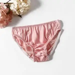 真丝内裤女无痕抗菌舒适透气100%桑蚕丝中低腰松紧女士三角裤纯色