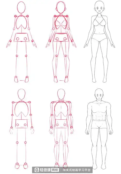 动漫人体的绘画教程!-米儿火