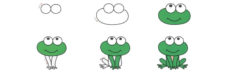 小青蛙简笔画图片大全彩色(带步骤图)