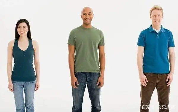 三种肤色的人们