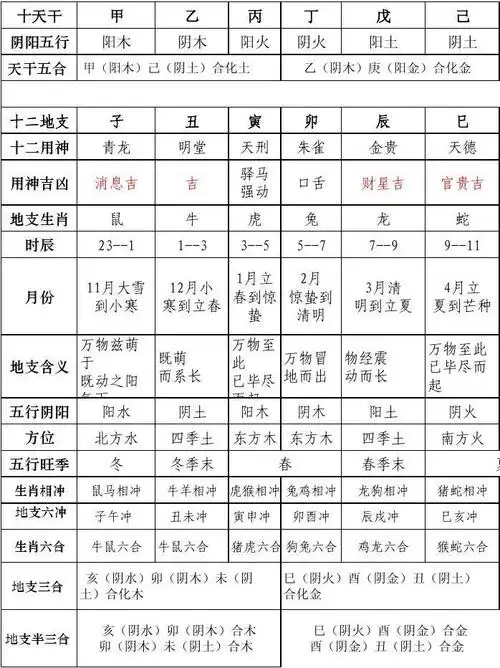 十二地支配用神生肖时辰六合释解