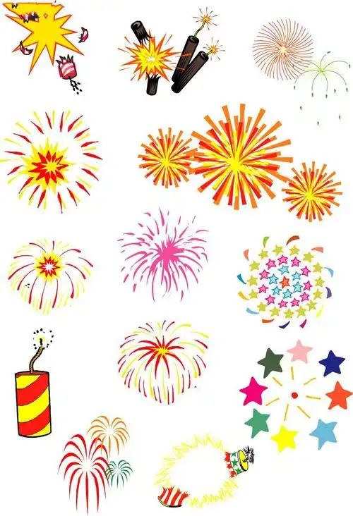 烟花简笔画图片大全