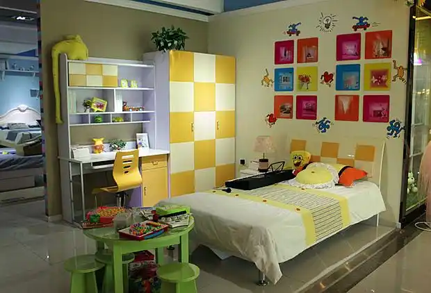 家有儿女靓丽儿童房家具 五件套3980元