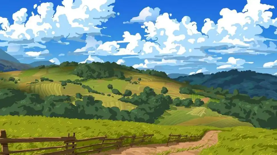 动漫唯美风景手绘插画,高清图片,电脑桌面-壁纸族