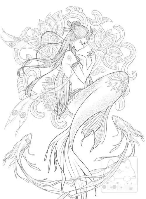 妖艳货色一组山海经古风线稿