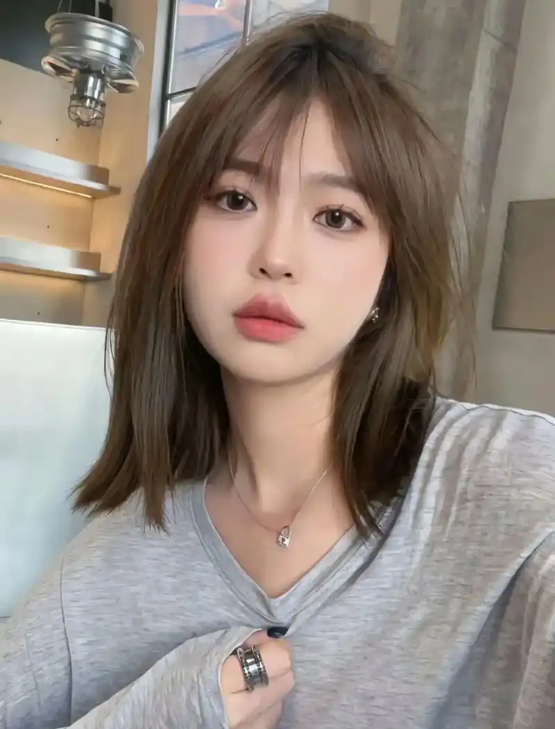 锁骨发.层次感锁骨发~长度不变也能剪~太修饰脸 型啦 这款发 - 抖音