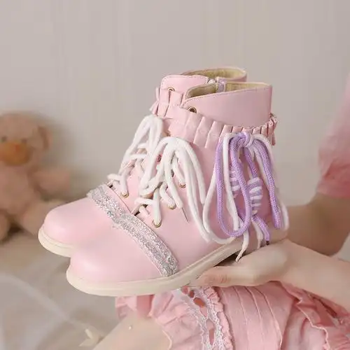 女童马丁靴儿童皮靴学生短靴小孩大童公主演出皮靴洛丽塔小清新鞋