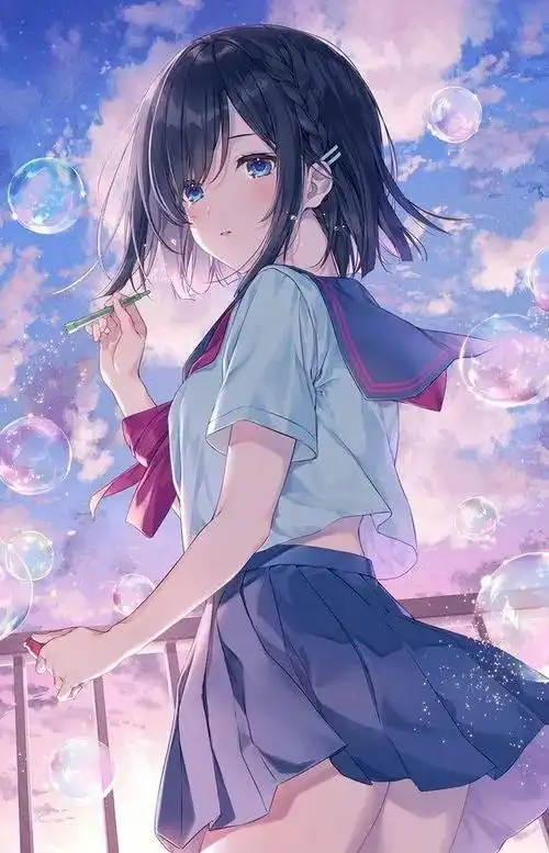 二次元#校服#动漫美女壁纸图