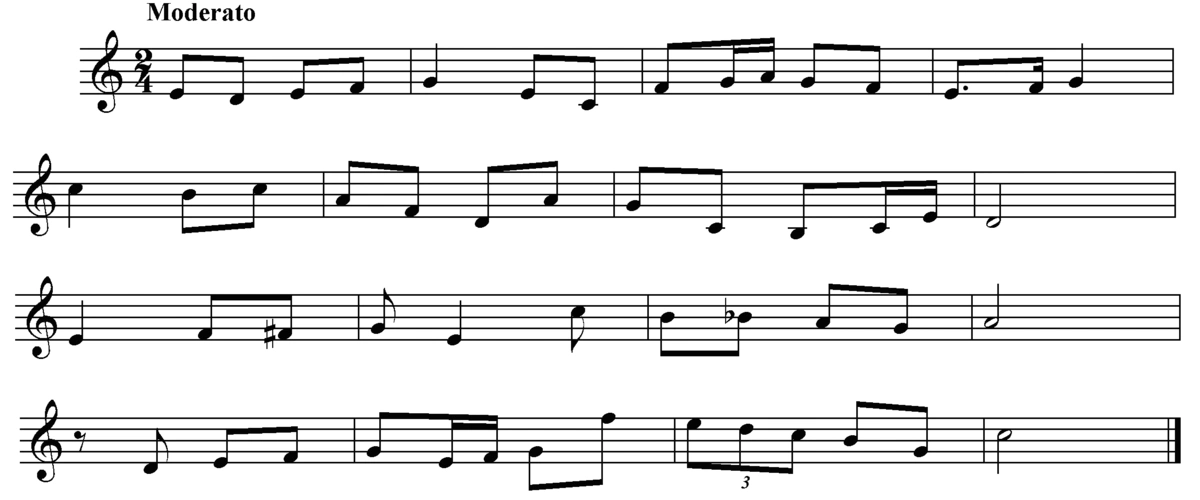 星海音乐学院2010年本科招生考试 视唱练耳题型示例答案