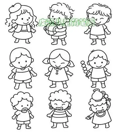 儿童人物简笔画显示