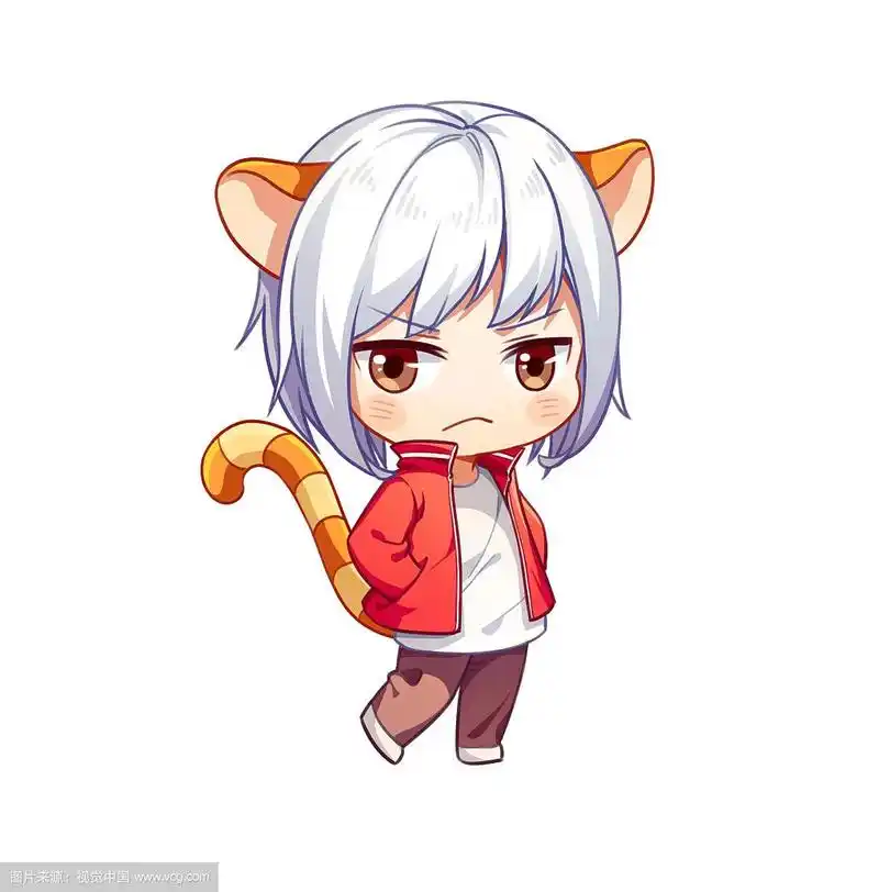 十二生肖老虎q版拟人可爱