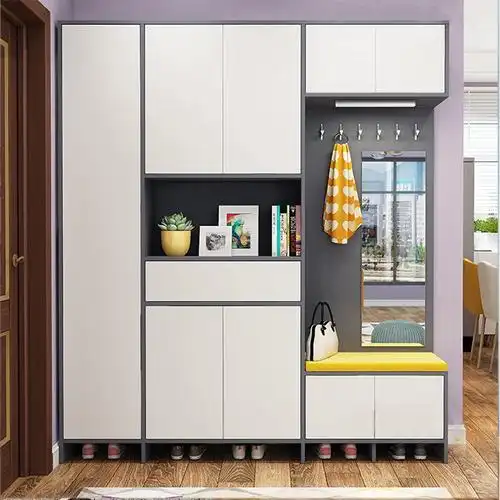 简约现代门厅柜入户带换鞋凳鞋柜