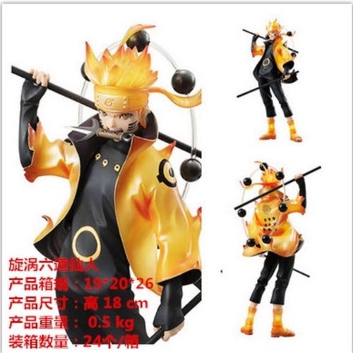 火影忍者 疾风传 漩涡鸣人 六道仙人盒装公仔手办模型摆件