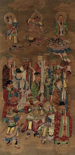 【道教水陆画 立轴 设色纸本】拍卖品_图片_价格_鉴赏_绘画_雅昌艺术