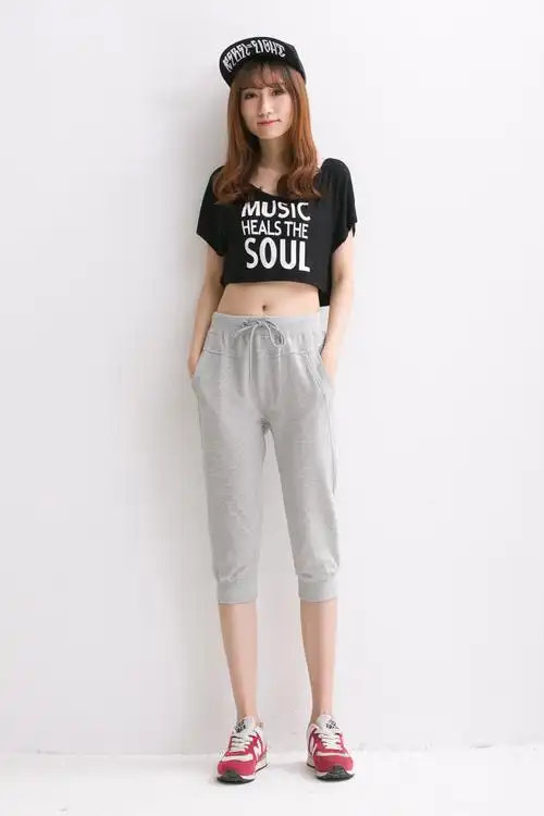 哥姿秀2016夏装女裤新款休闲七分裤女小脚女裤韩版宽松女式休闲裤