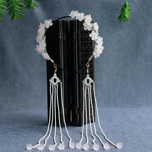 皇磊古风发箍带流苏吊坠汉服配饰森系古装花朵发饰女生头饰仙女风