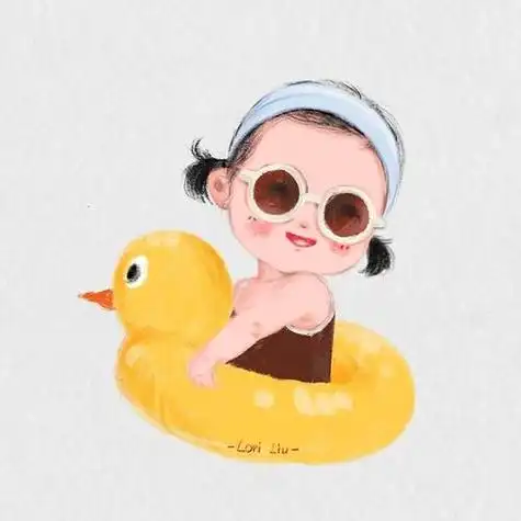 手绘可爱萌娃女生头像