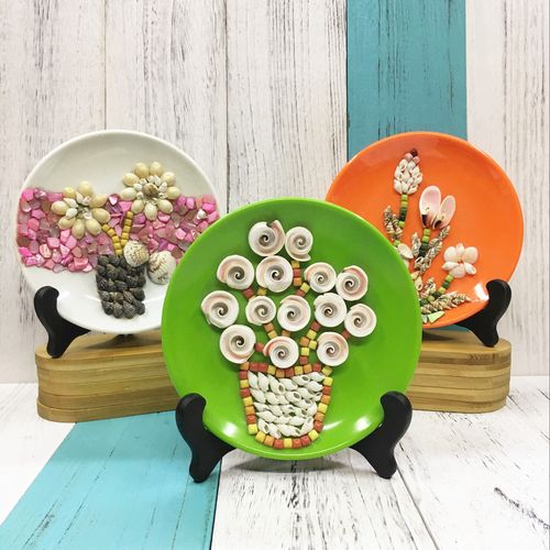 马赛克贝壳拼贴贴画托盘材料diy创意亲子益智其他手工制作