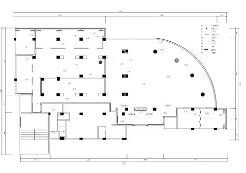 后现代风格大型餐厅天花布置图